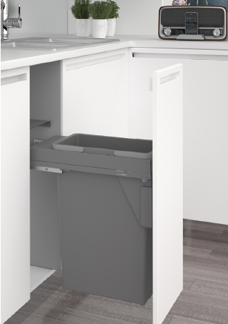 Soft close pull out bin single UK